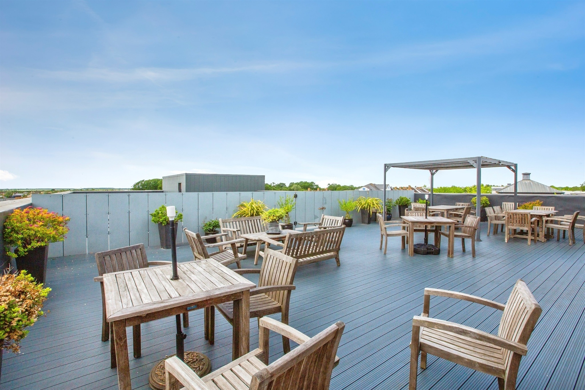 Second view of the roof terrace at Uplands Place, Cambourne